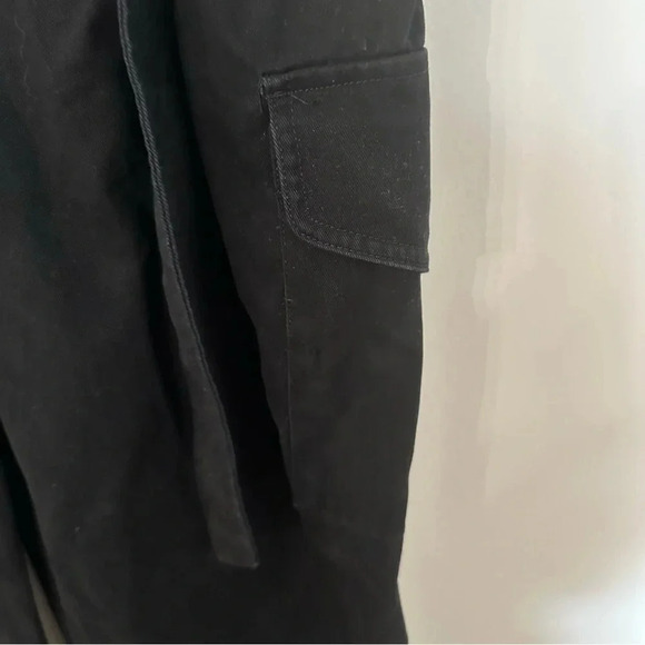 Wilfred Free Aritizia Black High Rise Paper Bag Pants with Tie Size 10 - Picture 7 of 11